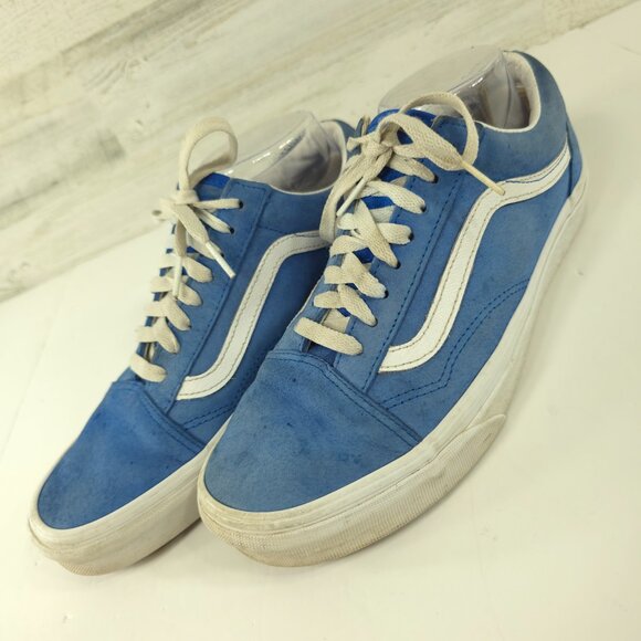 VANS BLUE SUEDE LEATHER LACE UP SHOES LOW TOP MEN'S SIZE 8 WOMEN'S SIZE 9.5 .... - Picture 4 of 16